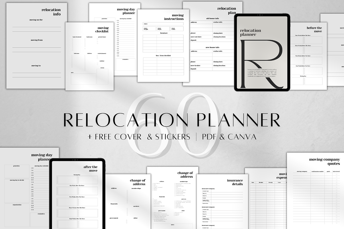 Digital Moving Planner, a Stationery Template by BRANDcontent (Photo 1 of 6)