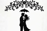 Romantic Couple Holding Umbrella, an Illustration by Amazin_art (Thumbnail 10 of 21)