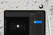 La Luna-stamp brush Procreate, a Brush Add-On by Moonflora (Thumbnail 8 of 9)