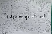 Cute Kawaii Dachshund Dog Character, an Animal Illustration by Palau (Thumbnail 9 of 12)