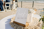 Beach Wedding Table Card Mockup Sign, a Product Mockup by TatiMockup (Thumbnail 1 of 5)