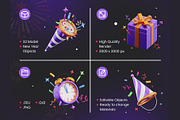 New Year Party 3D Icons, an Object 3D Model by Rakata Studio (Thumbnail 2 of 7)