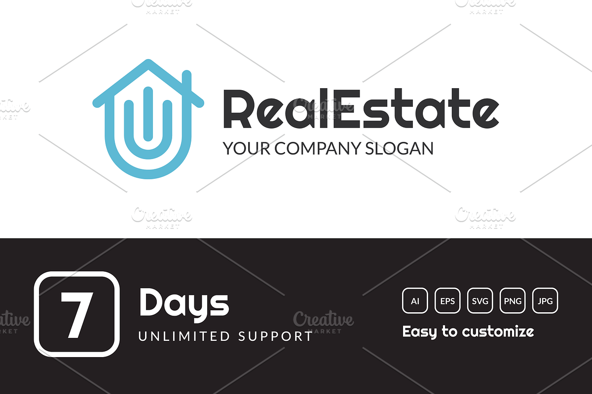 Real Estate Home Logo Template, a Branding & Logo Template by Pentaclay (Photo 4 of 4)