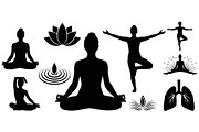 Yoga Meditation Silhouette Vector Bu, an Illustration by Artivon (Thumbnail 11 of 40)