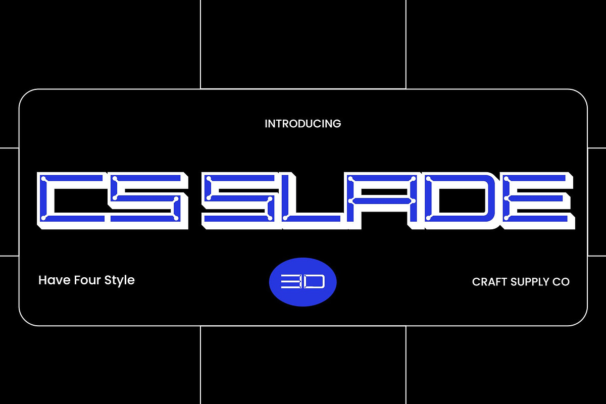 CS Slade 3D, a Sans Serif Font by Craft Supply Co. (Photo 1 of 8)