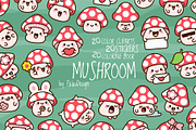 Cute Kawaii Fly Agaric Mushroom, a Seasonal Illustration by Palau (Thumbnail 1 of 12)