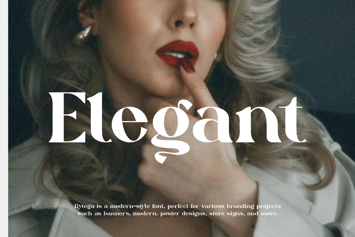 Rytega - Luxury Retro Font, a Serif Font by Iqsiart Studio (Photo 3 of 15)