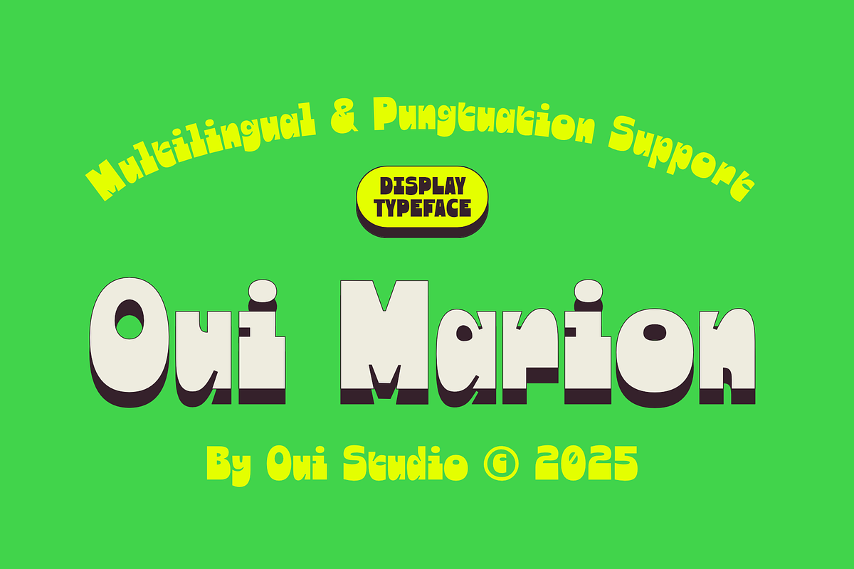Oui Marion Bold & Bouncy Font, a Sans Serif Font by Oui Studio (Photo 1 of 10)