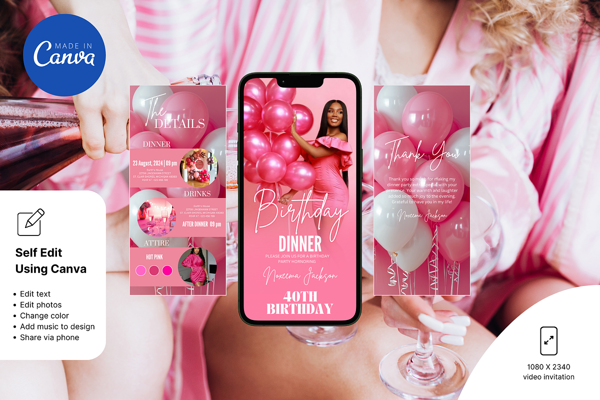 40th Birthday Invitation preview 5
