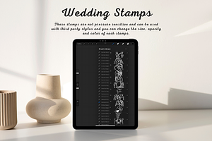 100 Wedding Procreate Stamps