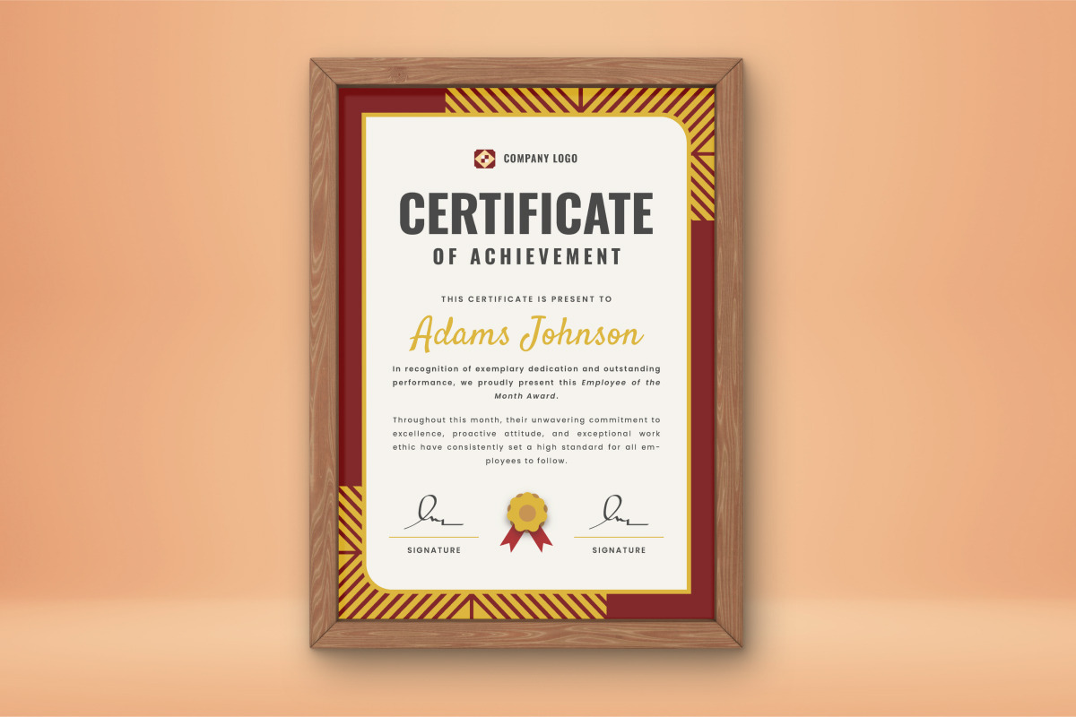 Modern Business Certificate Template, a Print Template by twinstd (Photo 2 of 3)