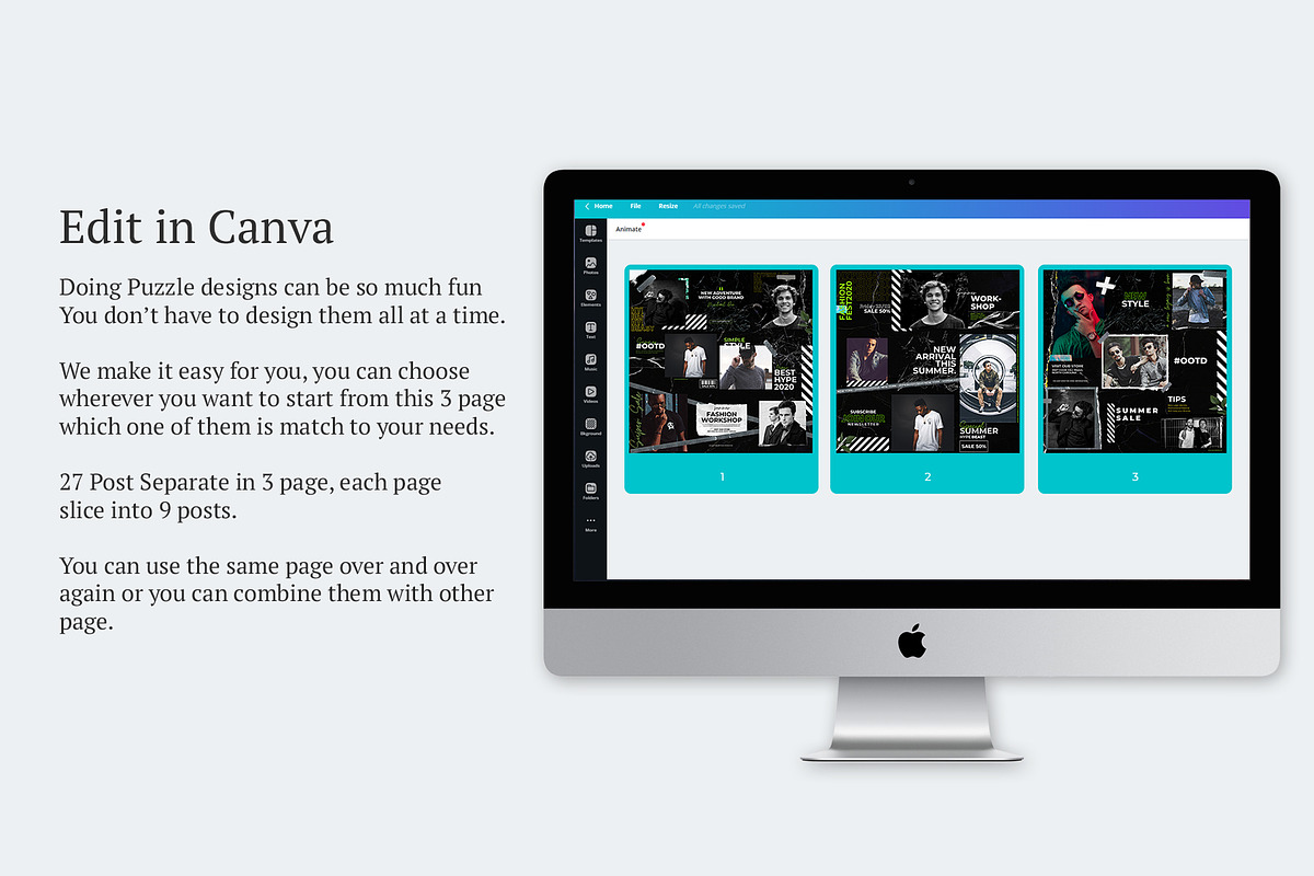 Hypebeast Puzzle, a Social Media Template by Analogi Studio (Photo 9 of 9)