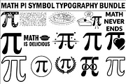 Math Pi Symbol Typography Bundle, an Education Illustration by Designer_Momina (Thumbnail 1 of 16)