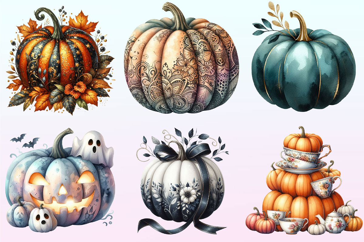 Pumpkin with Pattern Clipart, a Graphic by CitraGraphics (Photo 4 of 4)