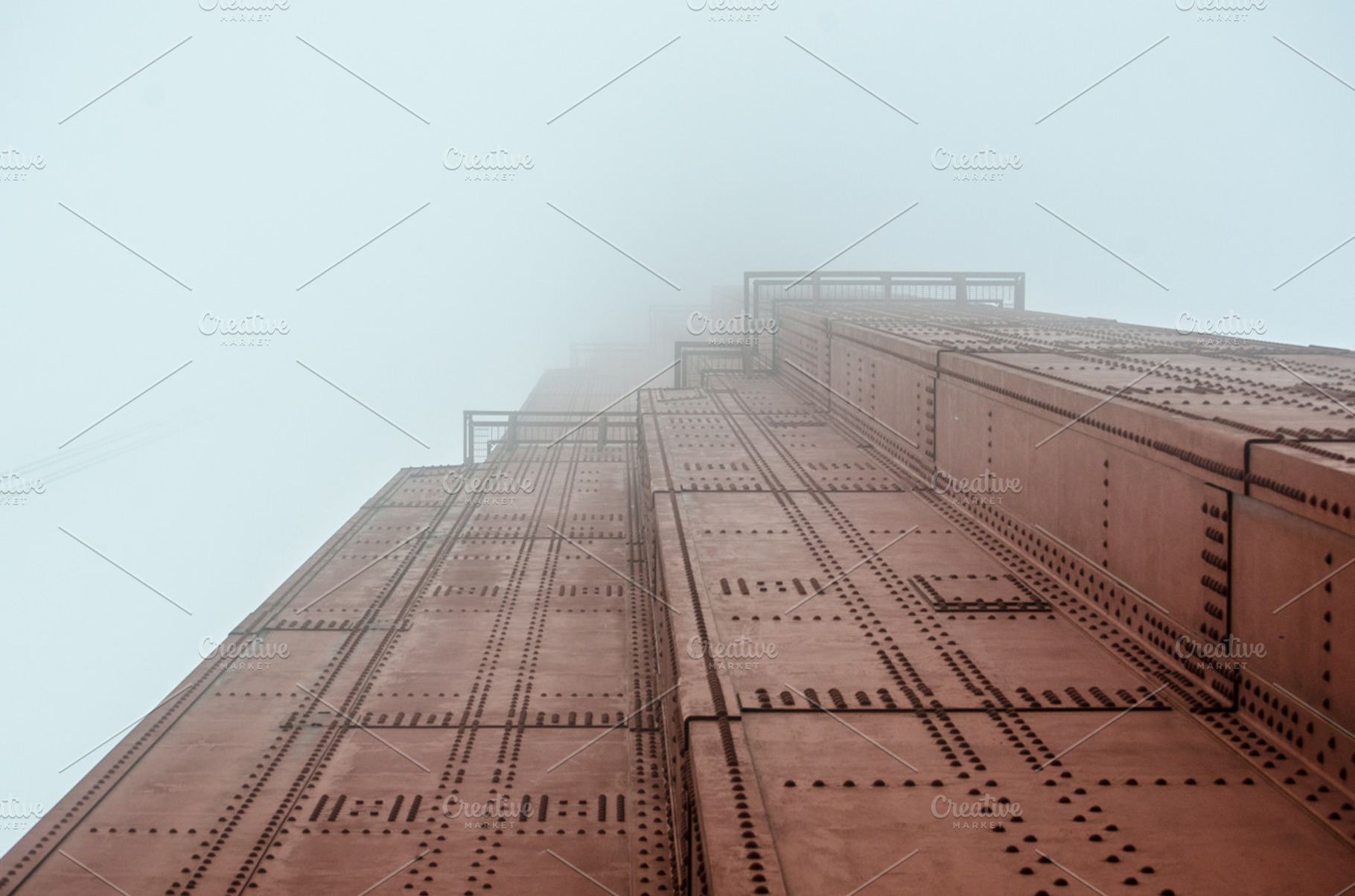 Upwards Into The Fog Containing San Francisco California And Golden Gate