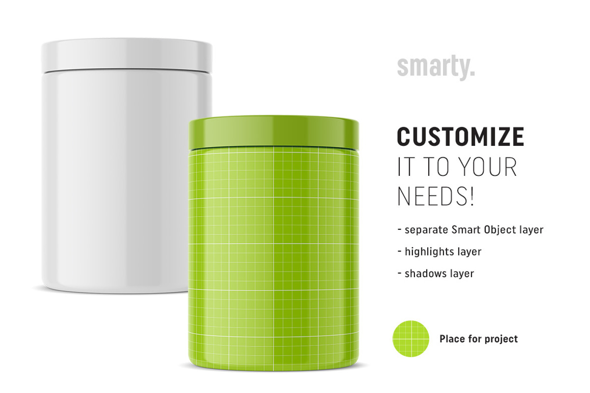 Universal Jar Mockup, a Cups & Container Mockup by Smarty Mockups (Photo 2 of 6)