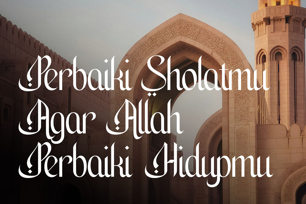 Haymila Islamic Display Font, a Serif Font by RantautypeStudio (Photo 13 of 17)