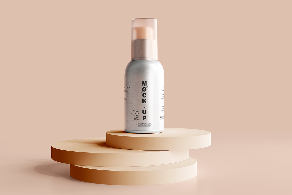 Aluminum Cosmetic Mockup Bundle, a Cups & Container Mockup by pmvch (Photo 120 of 206)