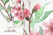 Spring blooming watercolor set, a Decorative Illustration by ArtPavo (Thumbnail 3 of 8)