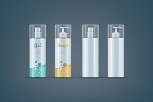 Soap / Gel bottles mock-up set