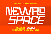 Newro Space - Modern Futuristic Font, a Sans Serif Font by Afkari Studio (Thumbnail 1 of 9)