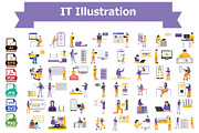 50 Premium IT Illustrations Pack, an Illustration by Vector Portal (Thumbnail 1 of 5)