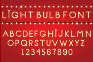 Light bulbs font
