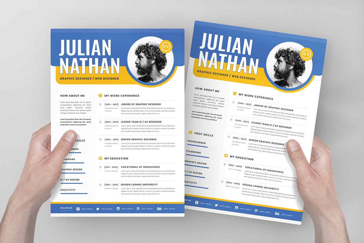 Modern CV Resume Graphic Designer, a Resume Template by Annora Studio (Photo 4 of 5)