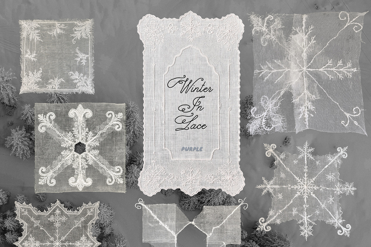 Winter in Lace: Collage Kit, an Object Graphic by Purple (Photo 6 of 8)