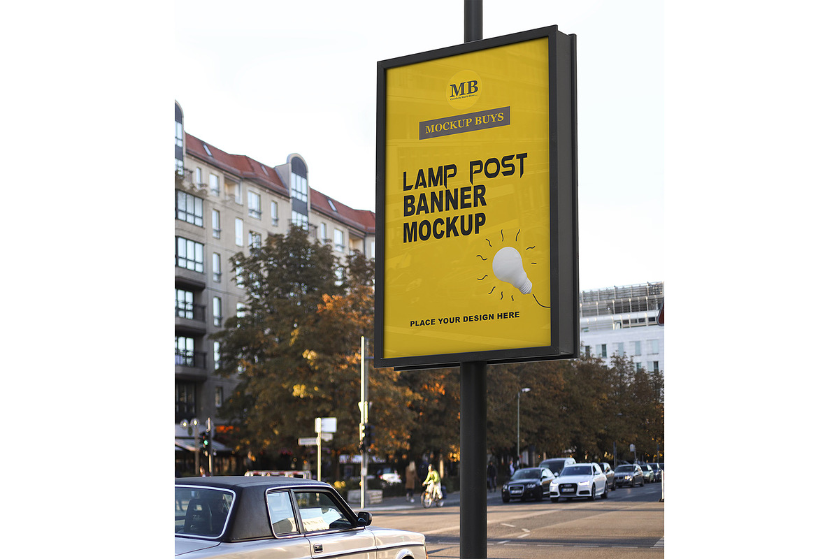 Lamp Post Banner Mockup, a Mockup by mockupbuys (Photo 4 of 4)