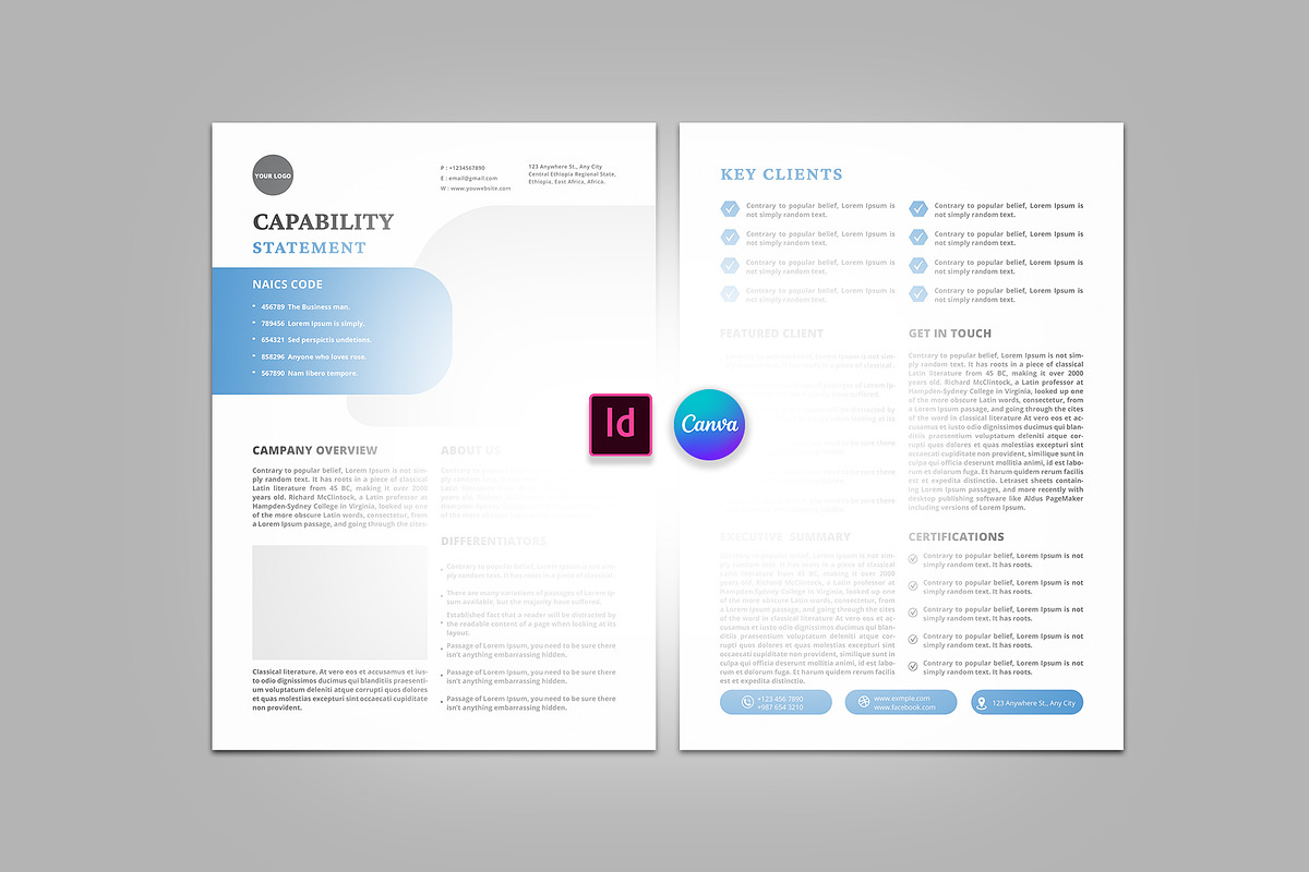 Capability Statement Templates, a Stationery Template by Design Zone (Photo 7 of 7)