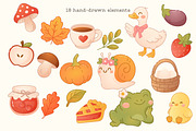 Cute Cottagecore Autumn Clipart Set, an Illustration by Bielousova Art (Thumbnail 2 of 8)