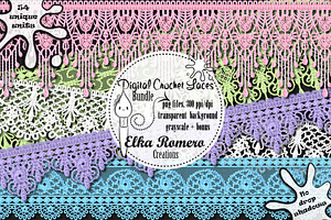 Digital Crochet Laces Bundle