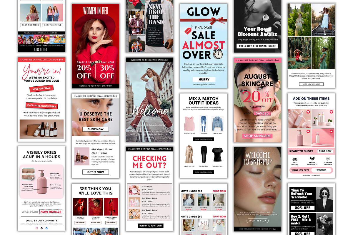 Beauty & Fashion Email Newsletter preview 2