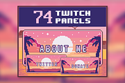 74x Sunrise Pixel Panels for Twitch, an Illustration by Custom Fonts & Patterns (Thumbnail 1 of 7)