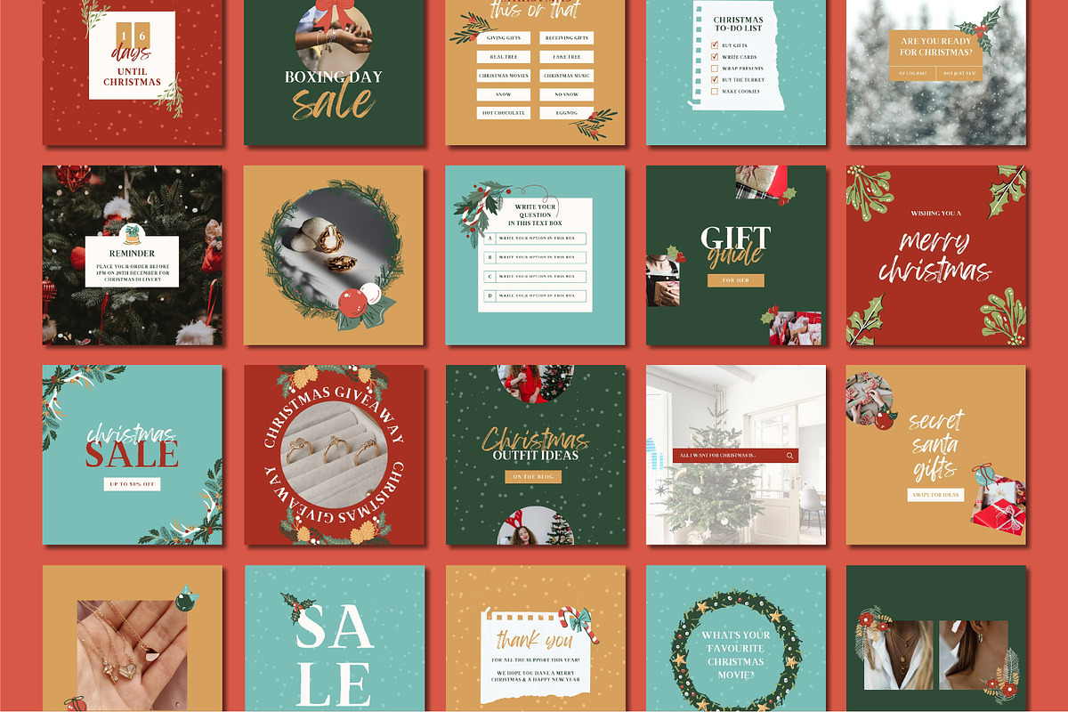 Christmas Instagram Template Bundle, a Social Media Template by Templatez.Co (Photo 2 of 6)