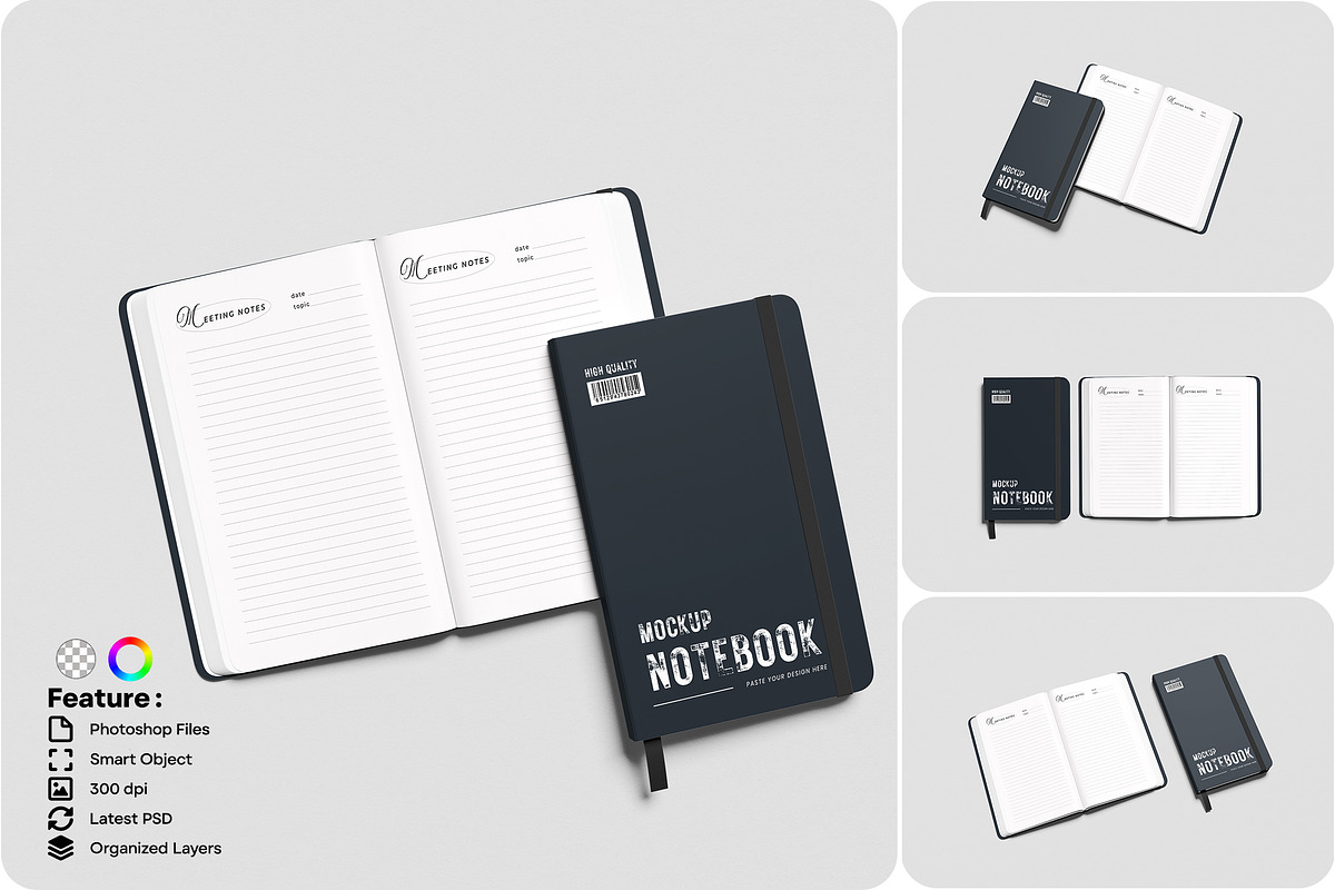 Notebook Mockup, a Books & Magazine Mockup by AnasStudio (Photo 1 of 5)