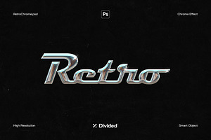 Retro Chrome Effect, a Graphic by Divided.co