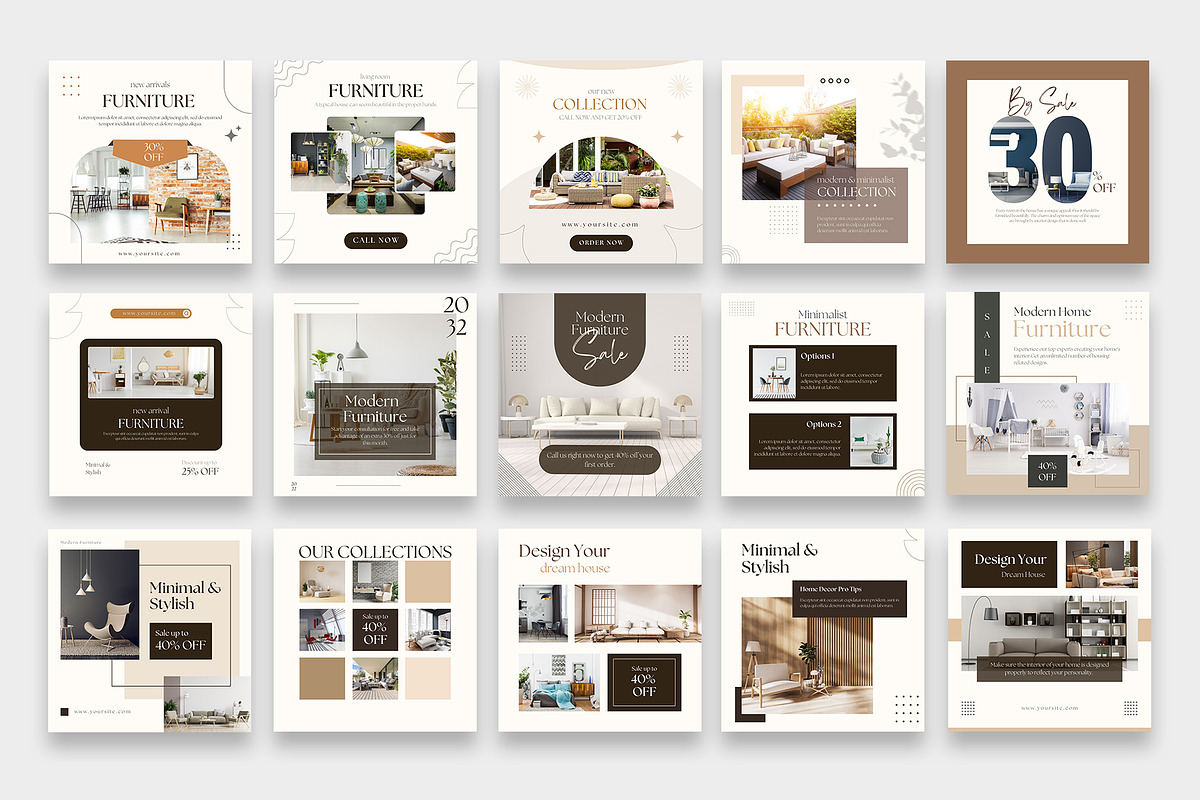 Furniture Instagram Post Canva, a Social Media Template by Boinah Studio (Photo 6 of 6)