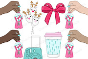 Joy Clipart, a Seasonal Illustration by GlamArtZhanna (Thumbnail 5 of 7)