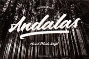 Andalas, a Script Font by edukka (Thumbnail 1 of 9)