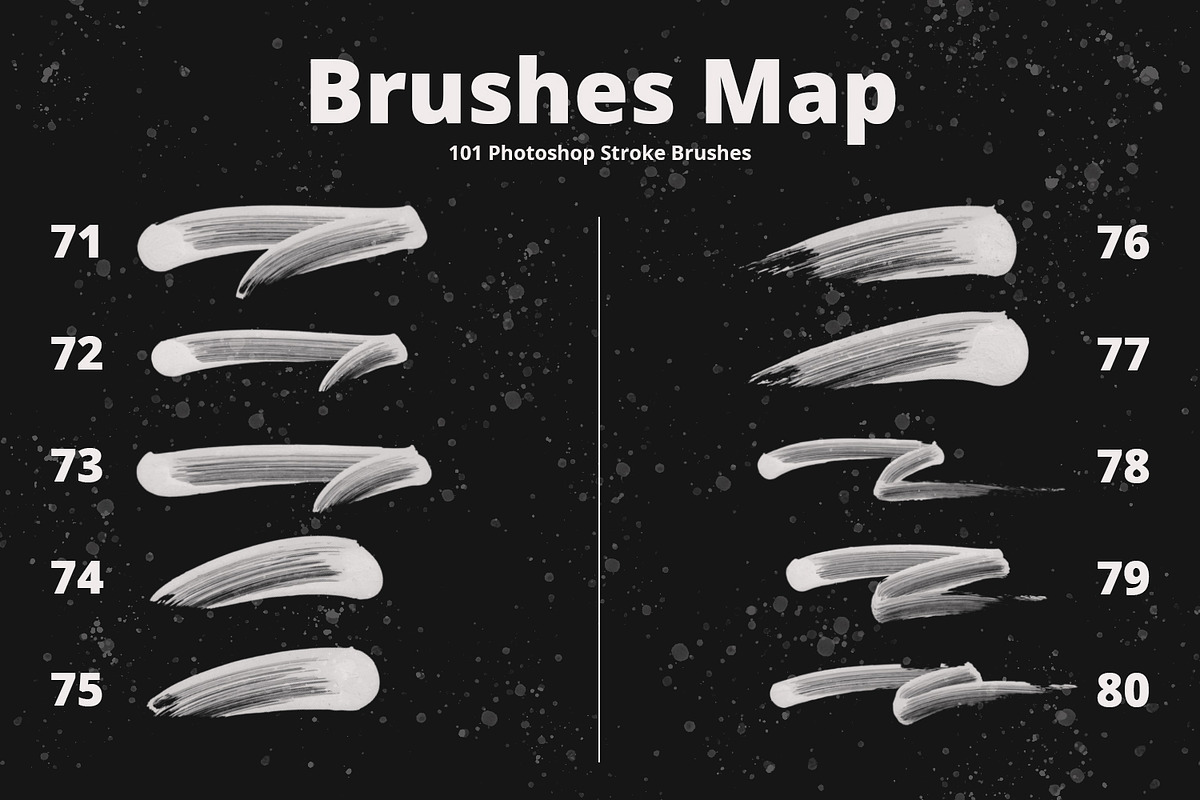 101 Photoshop Paint Stroke Brushes, a Brush Add-On by Graphicfresh (Photo 11 of 14)