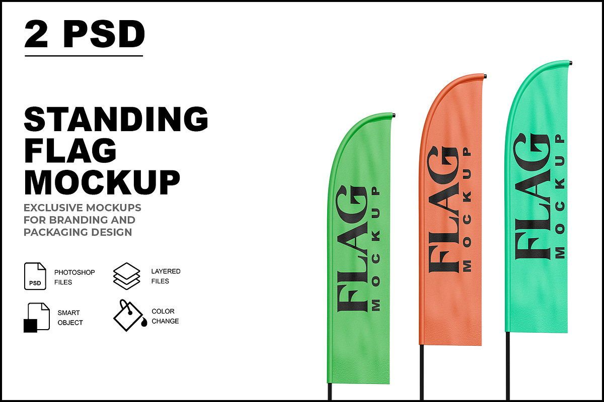 Flag Mockup, a Product Mockup by mockupbuys (Photo 1 of 5)