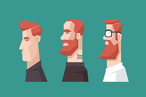 Three redhead male charaters
