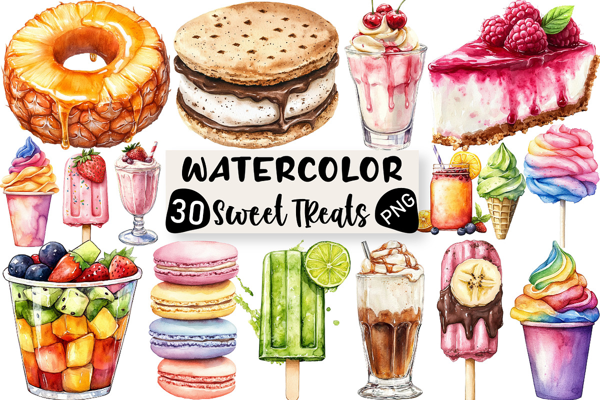 Summer Sweet Treats Clipart, an Illustration by Black Bird Studio (Photo 1 of 6)