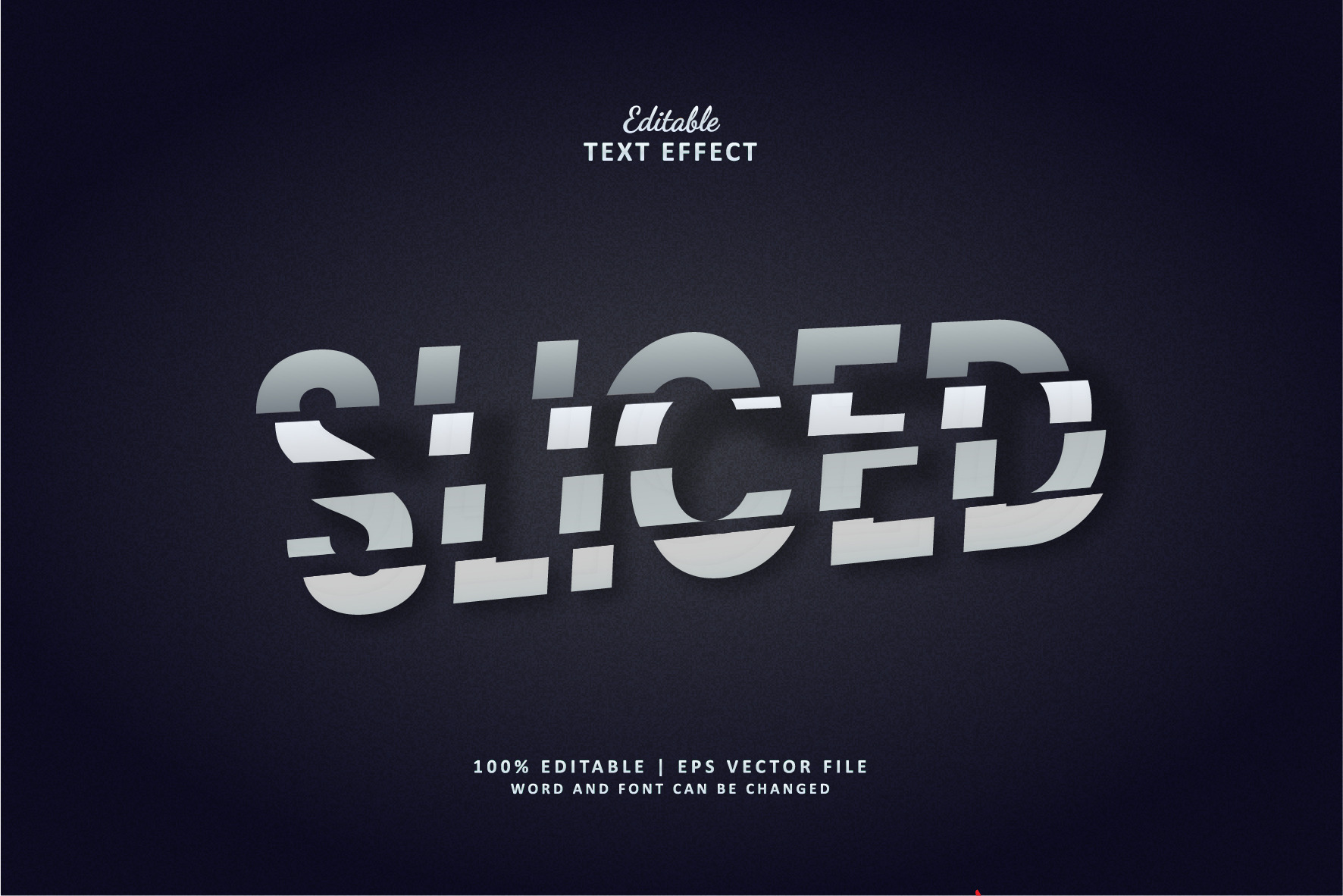 Text Effect Sliced, a Layer Style Add-On by Navy Graphic