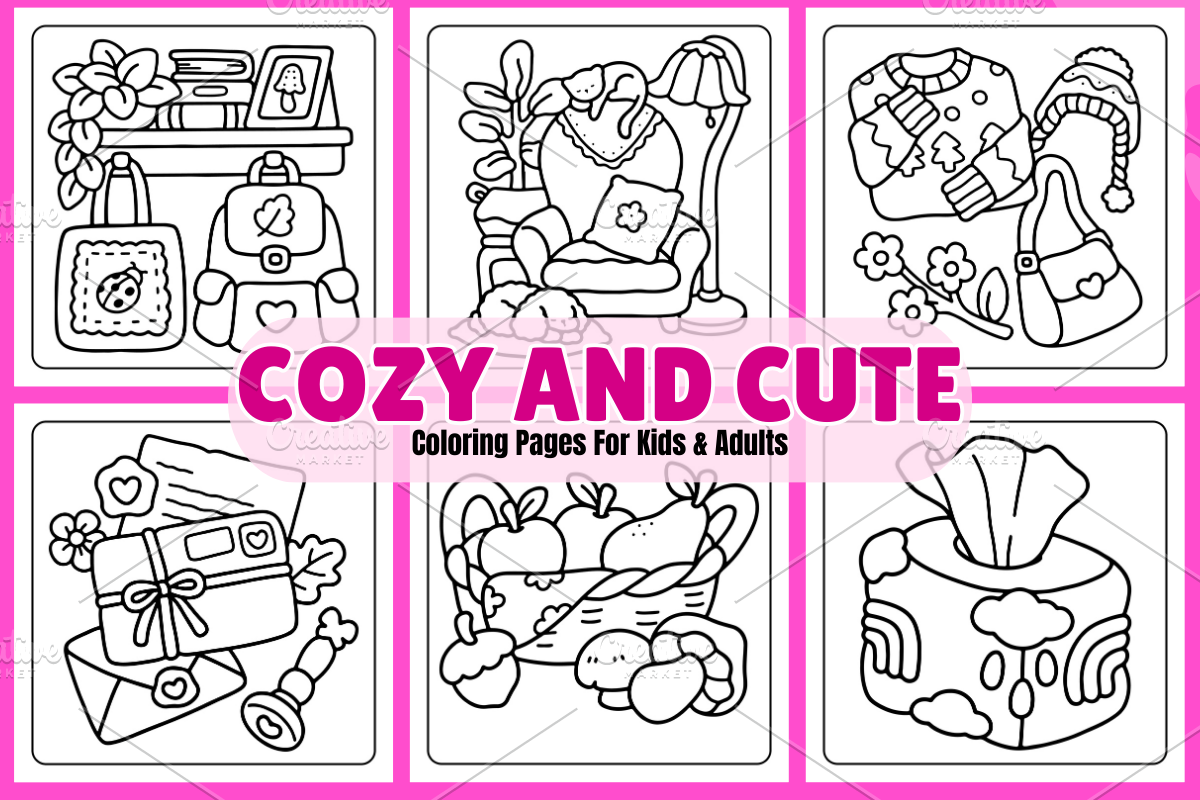Cozy & Cute Hand Drawn Coloring Book, a Decorative Illustration by Coco Bloom (Photo 1 of 4)