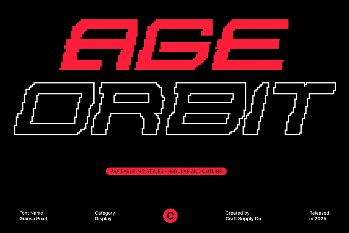 Guinsa Pixel, a Sans Serif Font by Craft Supply Co. (Photo 2 of 8)