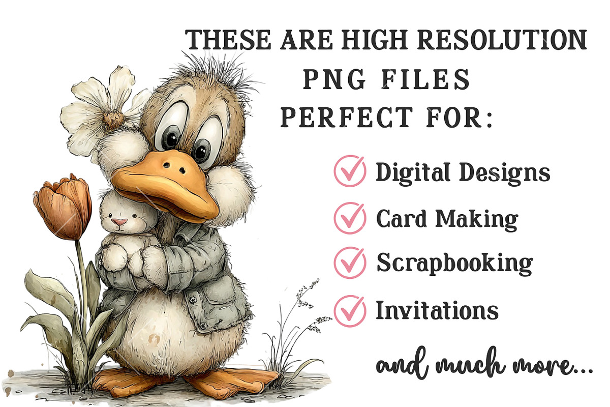 Whimsical Easter Duckling Clipart, an Illustration by OK Design (Photo 4 of 6)