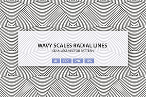 Wavy Scales Radial Stripes Pattern